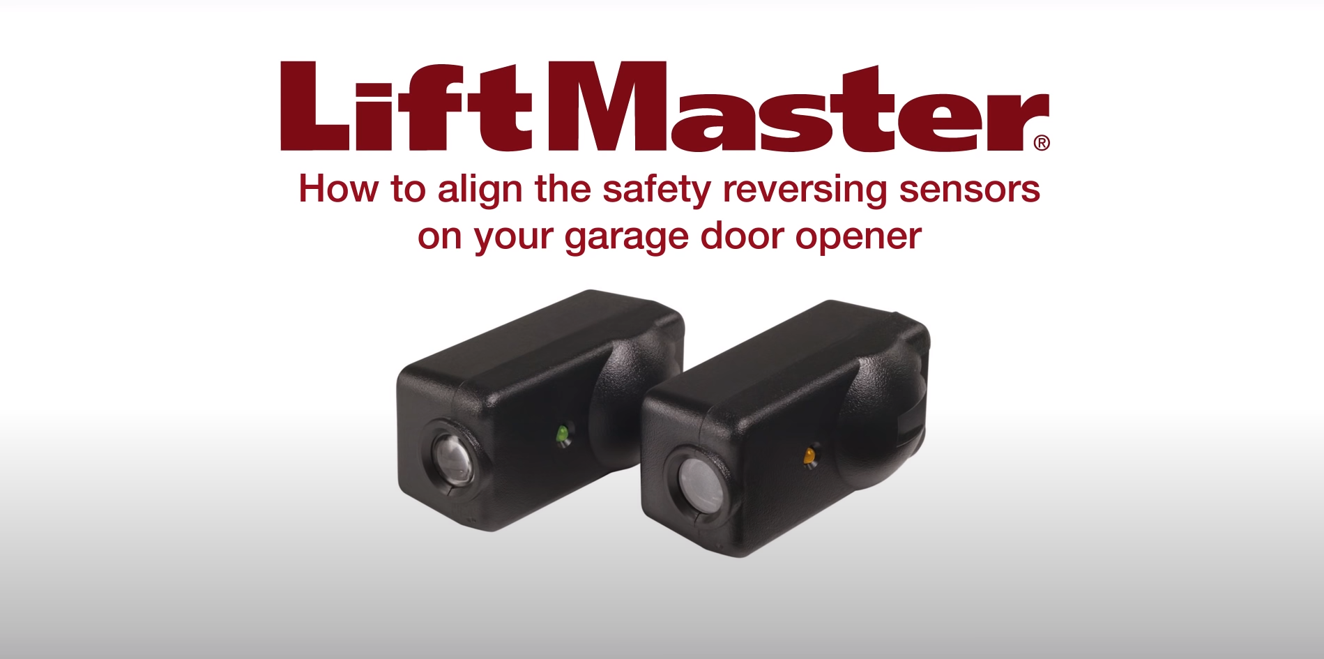 How to align the safety reversing sensors on your garage door opener