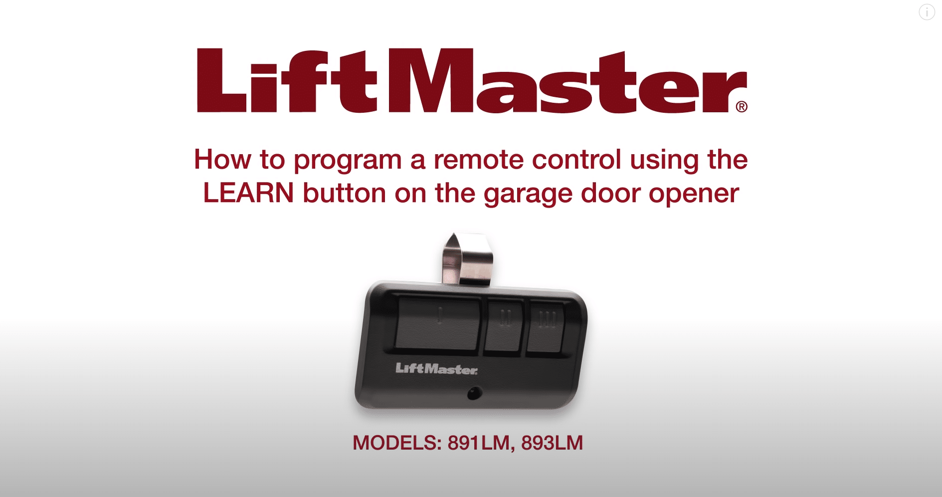 How to program my garage door remote control