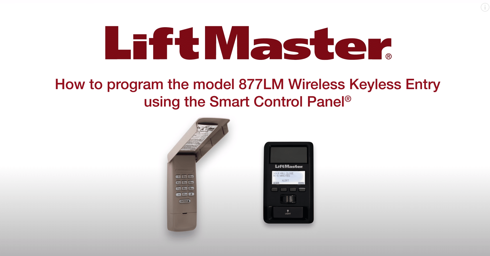 How to program the Model 877LM Wireless Keyless Entry