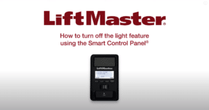 How to turn off the light featuring Smart Control Panel®